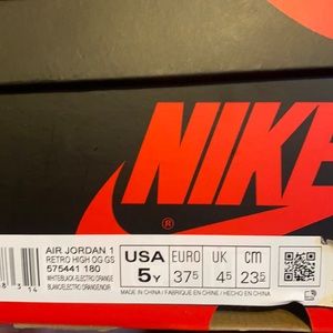 Electro orange high tops Air Force 1